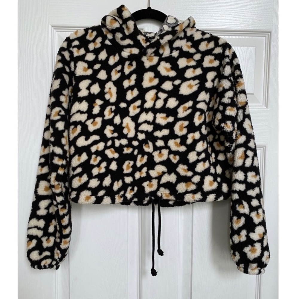 Wild Fable Faux Fur Cropped Hoodie - Size S - Picture 5 of 8
